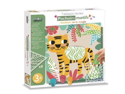Maľovanie s pečiatkami a šablónami Džungľa 3+