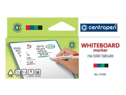 popisovac na biele tabule centropen 2709 3 mm 4 ks