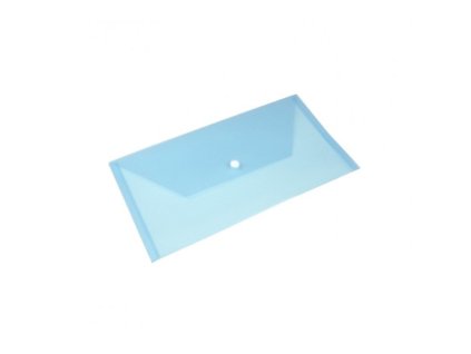 Kartus obal DL 225x105 mm PP zapínací s gombíkom modrý