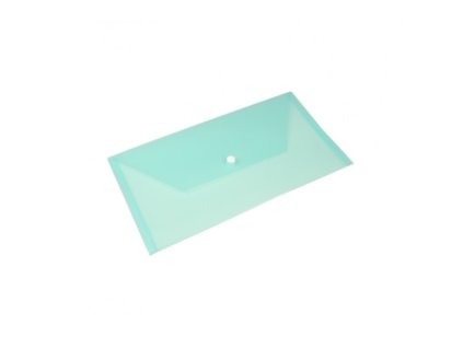 Kartus obal DL 225x105 mm PP zapínací s gombíkom zelený