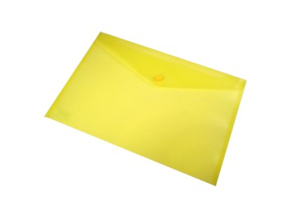 Kartus obal A4 PP zapínací s gombíkom žltý