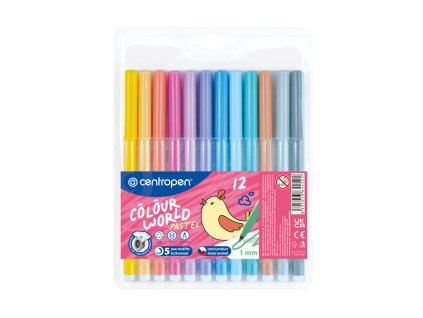 Centropen 7550 pastelové fixky 12 ks