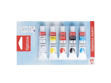 Optima temperové farby 5 x 12 ml