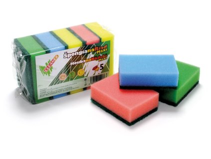 špongia na riad Maxi veľká 10,3x3,5x7 cm 5 ks balenie