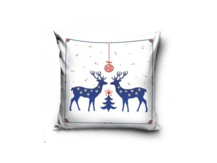 vianocna obliecka na vankusik blue deer 40 40cm pnl231232