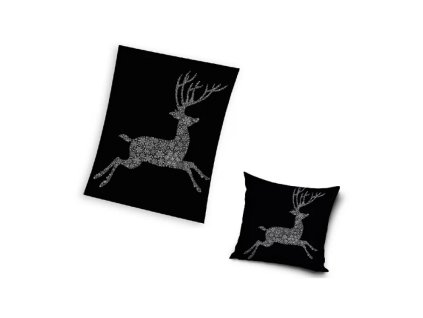 supersoft vianocna deka 150 200cm vankus black pnl235032 t