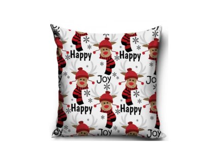 vianocna obliecka na vankusik happy 40 40cm pnl225102