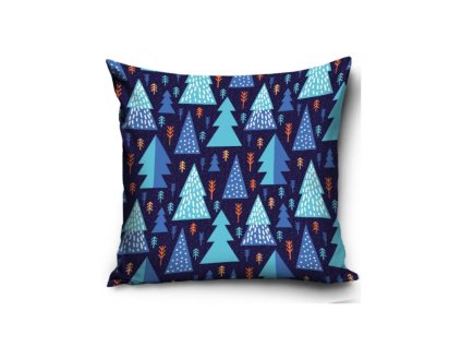 vianocna obliecka na vankusik blue 40 40cm pd221230