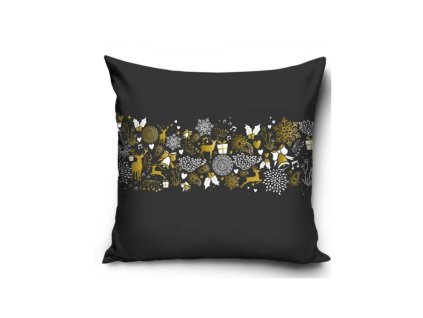 vianocna obliecka na vankusik dark 40 40cm pnl215067d