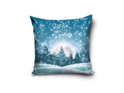 vianocna obliecka na vankusik krajinka 40 40cm pnl215014