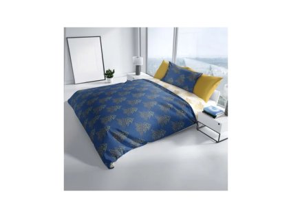 obojstranne vianocne bavlnene obliecky blue gold 140 20070 90 rot221047