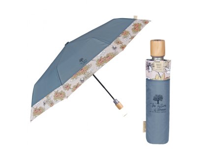 elegantny skladaci damsky dazdnik perletti green fiori di loto petr zelena 19160