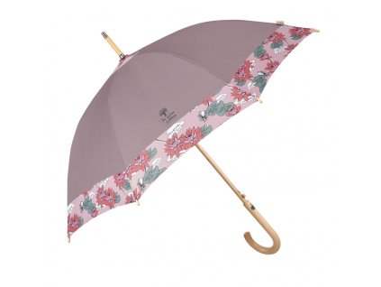 elegantny damsky dazdnik perletti green fiori di loto pudrovo fialova 19159