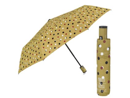 damsky mini dazdnik perletti technology s bodkovanym vzorom zlty 21780