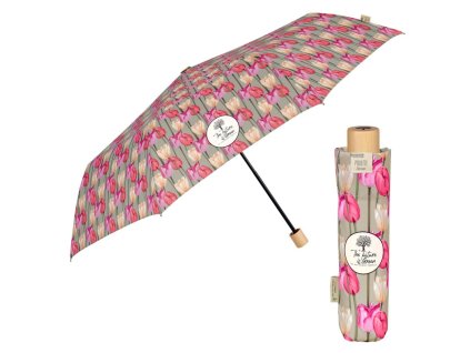 damsky skladaci dazdnik green tulipani 19151