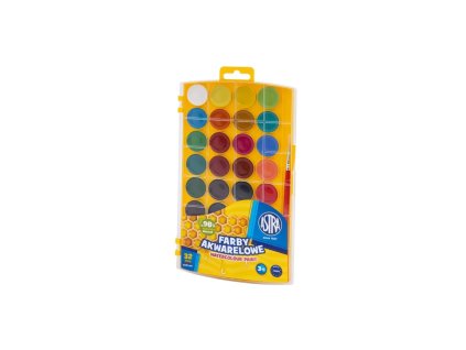 medove vodove farby astra 32 farieb 25mm stetec 302023002