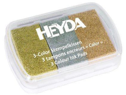 Heyda pečiatková poduška trio - medená, strieborná, zlatá