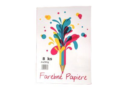 farebné papiere A4 8 ks