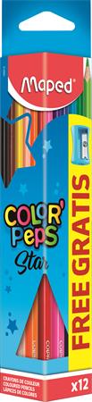 Maped Color Peps farbičky 12 ks + strúhadlo