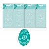 samolepky vajíčka biele
