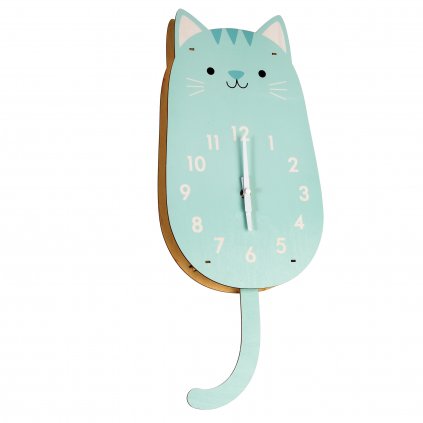 1353 2 detske nastenne hodiny ve tvaru kocky cookie the cat