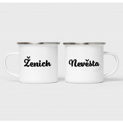 2 Enamel Mugs Mock up moje