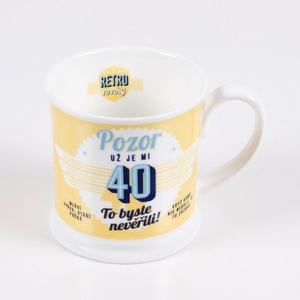 1434 retro hrnek s napisem je mi 40 250ml