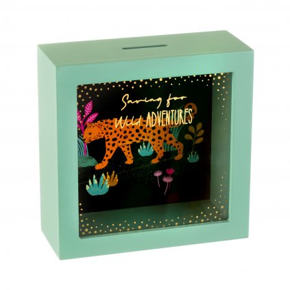AD212 A Leopard Love Money Box Side