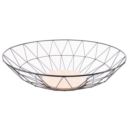 4718 2 cerna kovova misa na ovoce 40cm 150266a