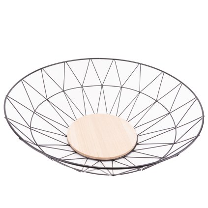 4772 1 cerna kovova misa na ovoce 40cm 150266