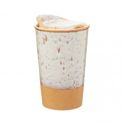 JUX003 A White Glaze Ceramic Travel Mug