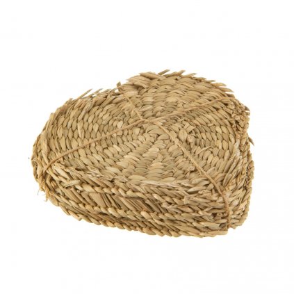 BASK032 A Heart Seagrass Coasters