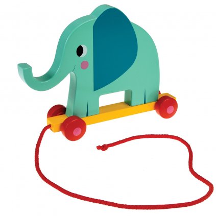 Dřevěná tahací hračka - slon Elvis The Elephant