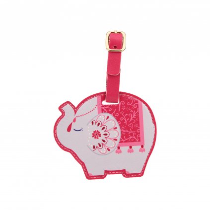 FRAN104 A Mandala Elephant Luggage TAg