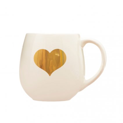 GDC008 B Gold Heart Mug