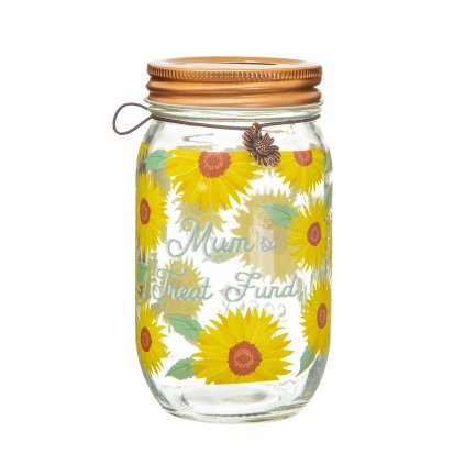 TRU003 A Sunflower Mum Money Jar