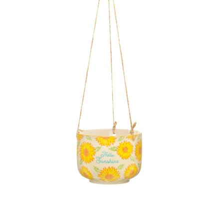 IRIS039 Sunflower Mum Hanging Planter A