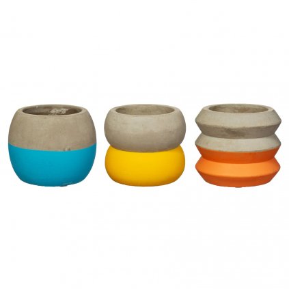 NEW011 A Colour Block Shaped Cement Planters Mini 3 Assorted copy