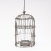 1452 dekorativni zavesny kovovy svicen ve tvaru ptaci klece