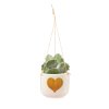 XDC395 C Gold Heart Hanging Planter