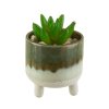 CZQ006 B Mini Reflective Glaze Green Planter Lifestyle