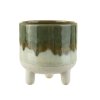CZQ006 A Mini Reflective Glaze Green Planter