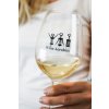 Sklenice na víno s nápisem Wine Aerobics 350ml