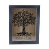 Dřevěná pokladnička se stromem a nápisem Tree Of Life