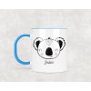 Plastový hrnek s vlastním jménem Koala 330ml (Barva ucha a zevnitř Bílá)