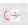 Plastový hrnek s vlastním jménem s barevným srdíčkem 330ml (Barva ucha a zevnitř Bílá)