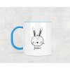 Plastový hrnek s vlastním jménem s králíčkem 330ml (Barva ucha a zevnitř Bílá)