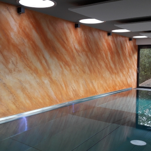 Istinto - imitace šikmého kamene v bazénu