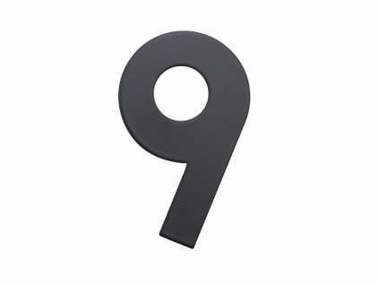 Domovní číslo - 9, ČERNÉ 2D, 75 mm - RICHTER CZECH RN.75L.9.CE