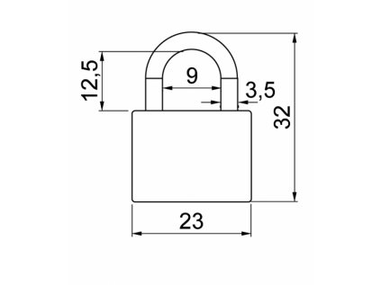Richter Czech SET 2 ks visacích zámků RV.2402.20.2 - černý
